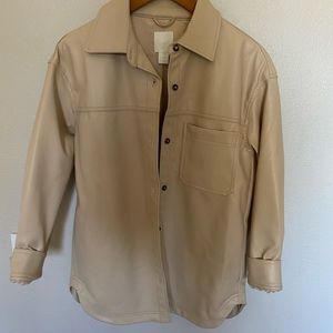 H&M cream shacket